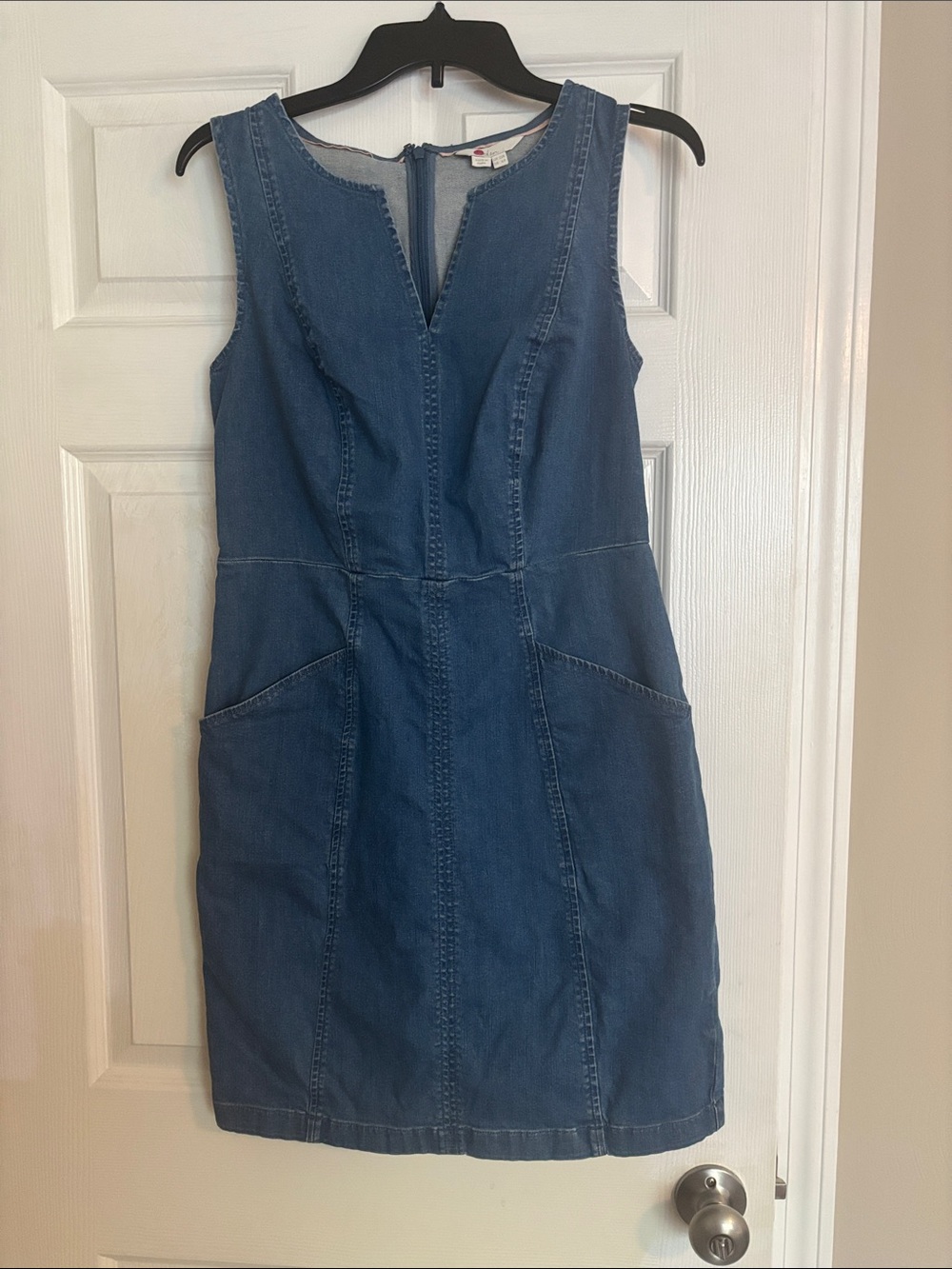 Boden Sleeveless Denim Shift Dress Women’s size 6